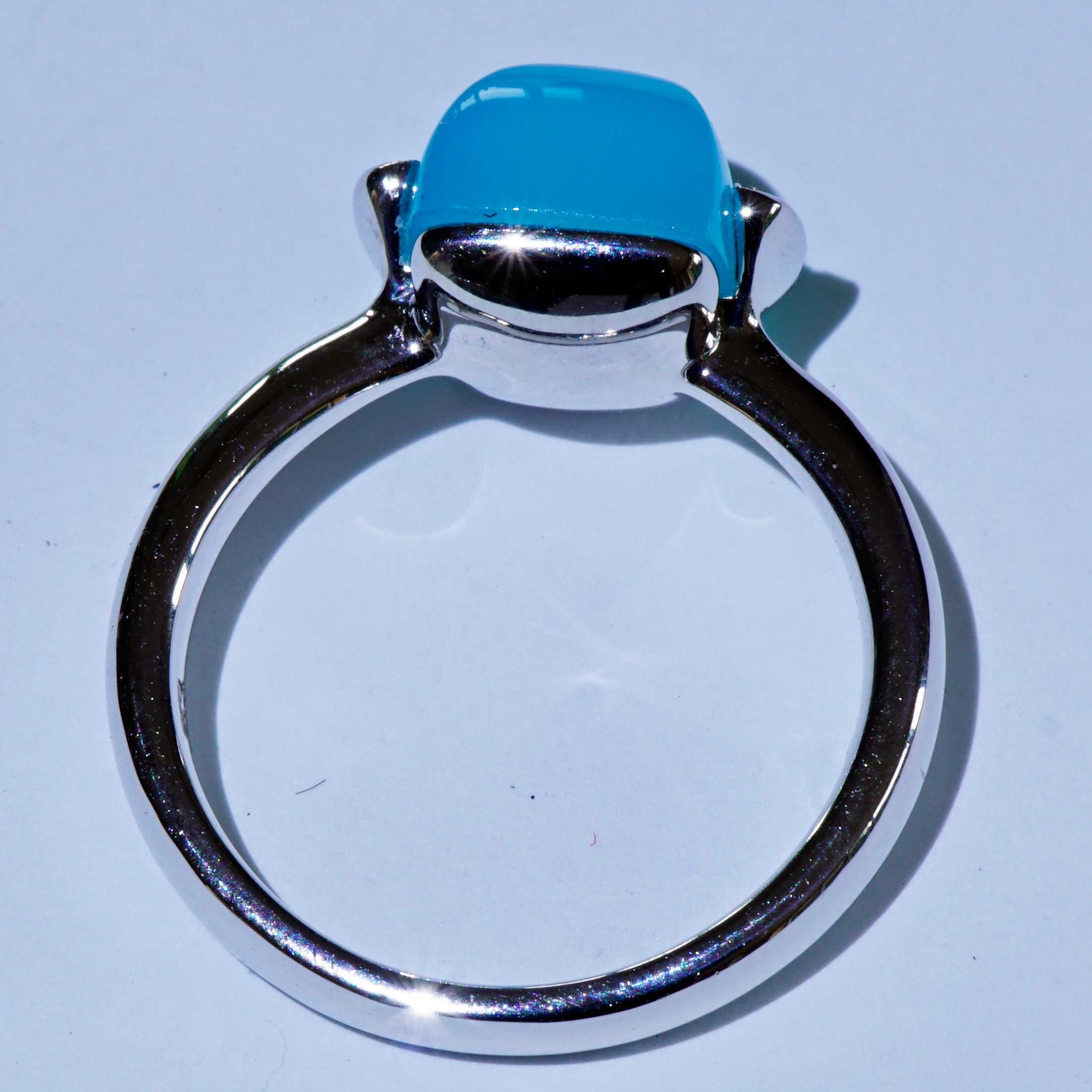 Taglio cuscino Anello di Agata Paraiba Brilliante Anello Combinazione Sweety Semplicemente Casual made in Italy in vendita