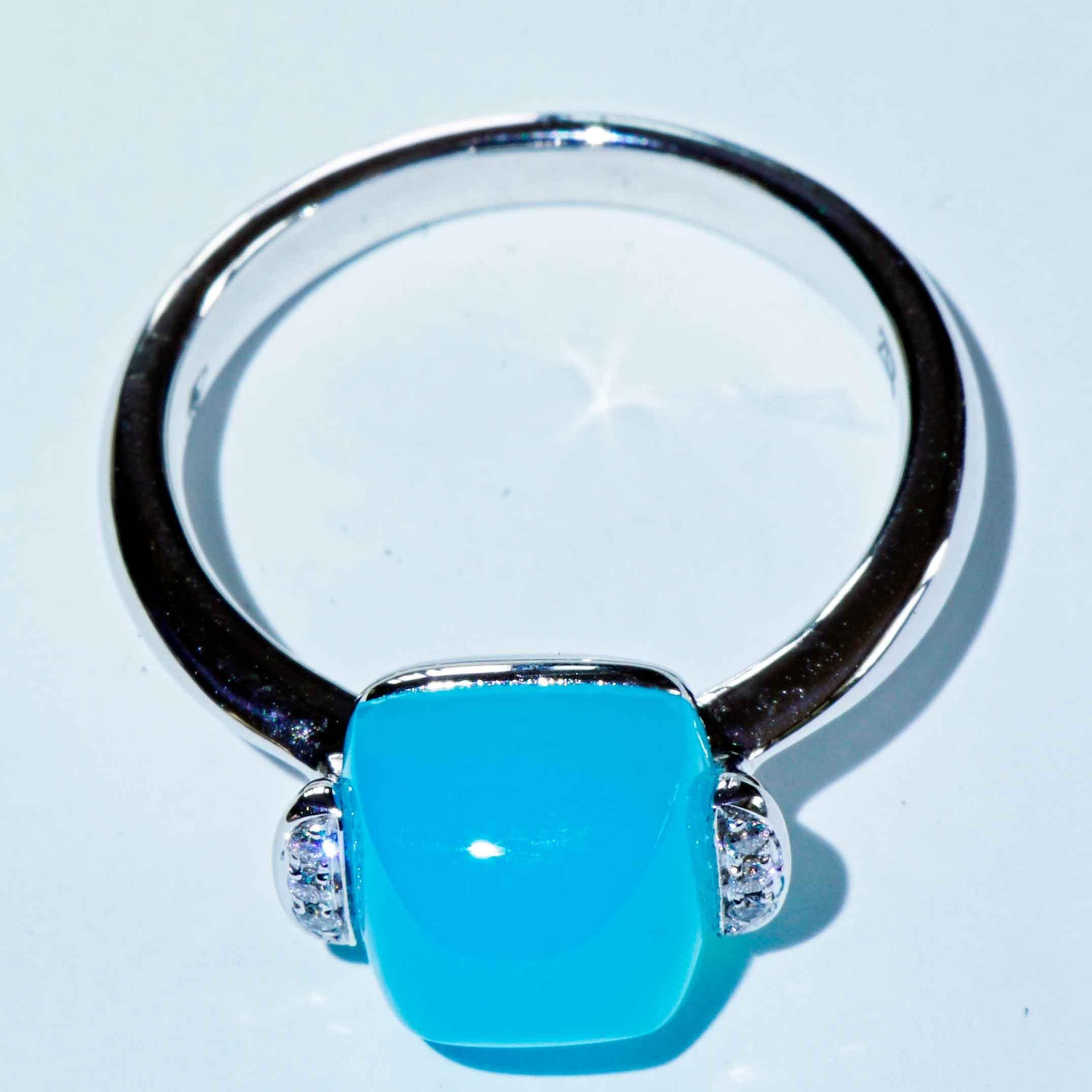 Anello di Agata Paraiba Brilliante Anello Combinazione Sweety Semplicemente Casual made in Italy In condizioni Nuovo in vendita a Viena, Viena