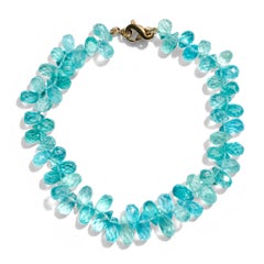 Paraiba Apatite Tropical Blue 14K Gold Bracelet