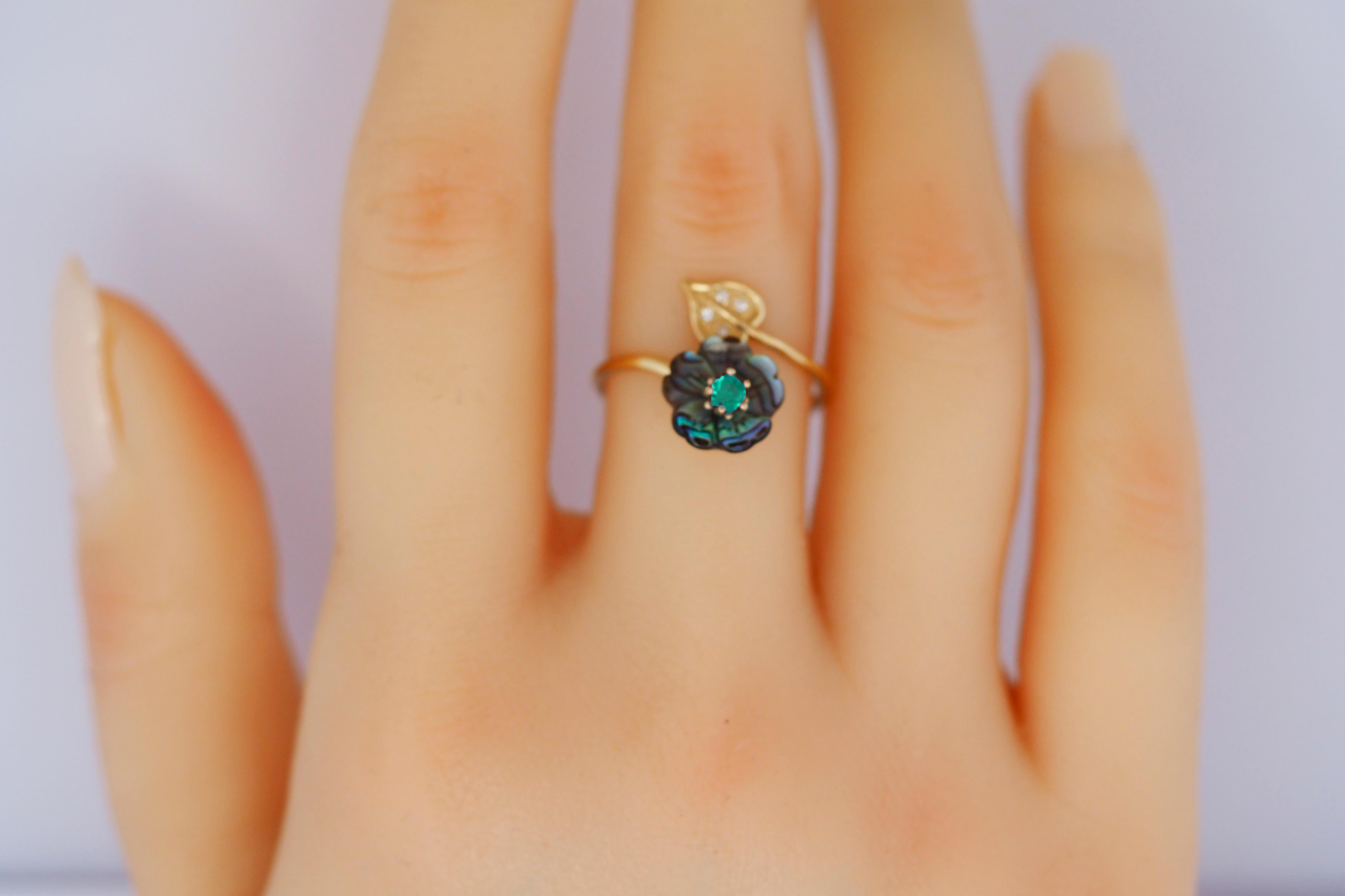 For Sale:  Paraiba color gemstone gold ring. 2