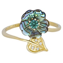 Paraiba gold ring