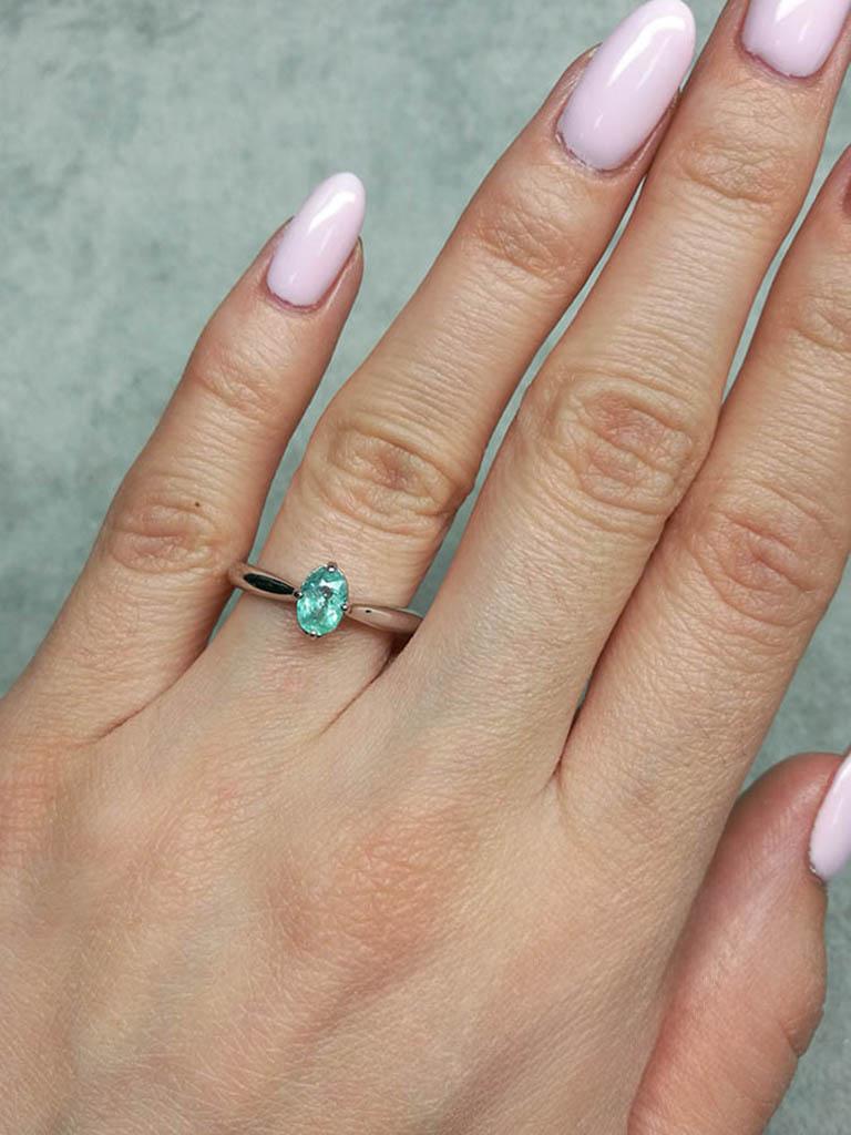 Anillo Paraiba Oro Turmalina Natural moderno Anillo de compromiso regalo persona especial Corte oval en venta