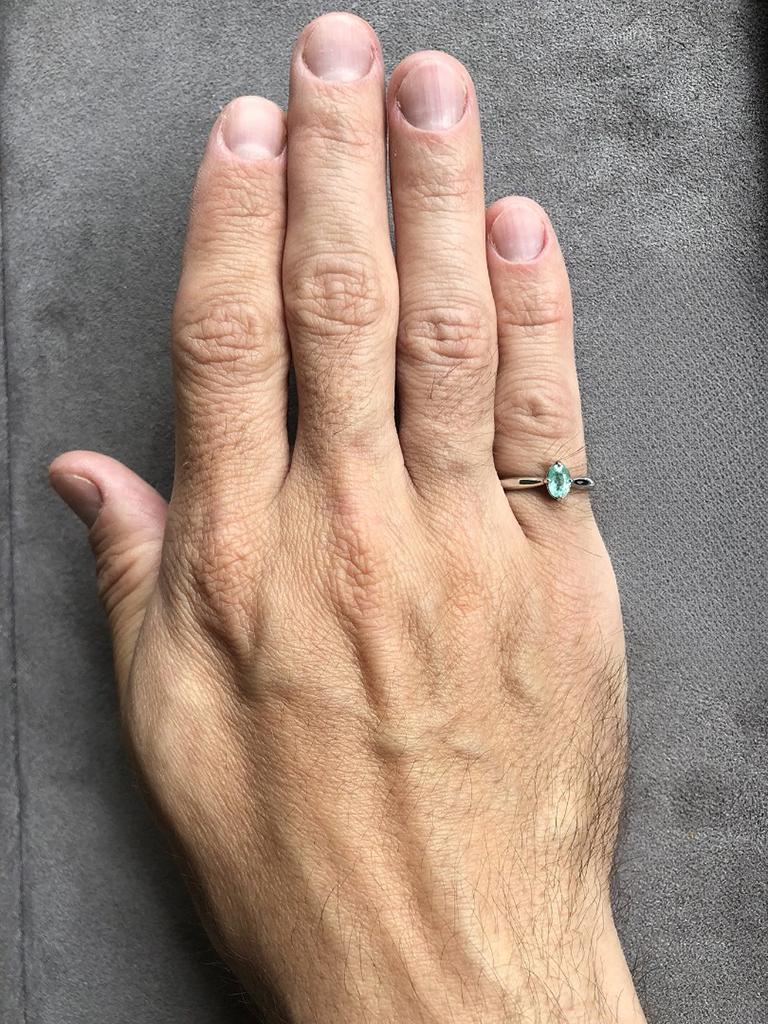 Anillo Paraiba Oro Turmalina Natural moderno Anillo de compromiso regalo persona especial en Nuevo estado para la venta en Berlin, DE