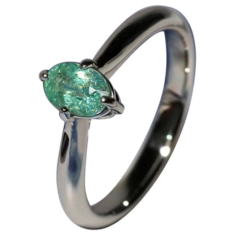 Anello Paraiba Oro Tormalina Naturale Anello di fidanzamento moderno regalo persona speciale