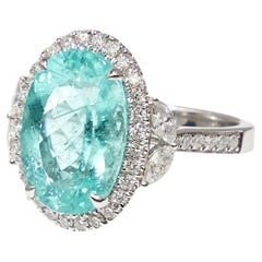 Paraiba Tourmaline 18 karat white gold 8carats one-of-a-kind