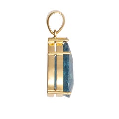 Paraiba Tourmaline and 18K Yellow Gold Pendant (P11881n)