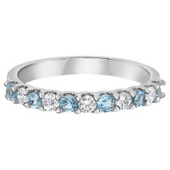 Paraíba Tourmaline and Diamond Band Ring