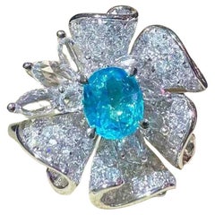Paraiba Tourmaline Diamond Cocktail Ring