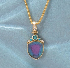 Paraiba Tourmaline Shield Pendant