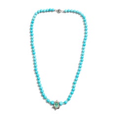 Paraiba Tourmaline Sleeping Beauty Turquoise and Emerald Diamond Necklace