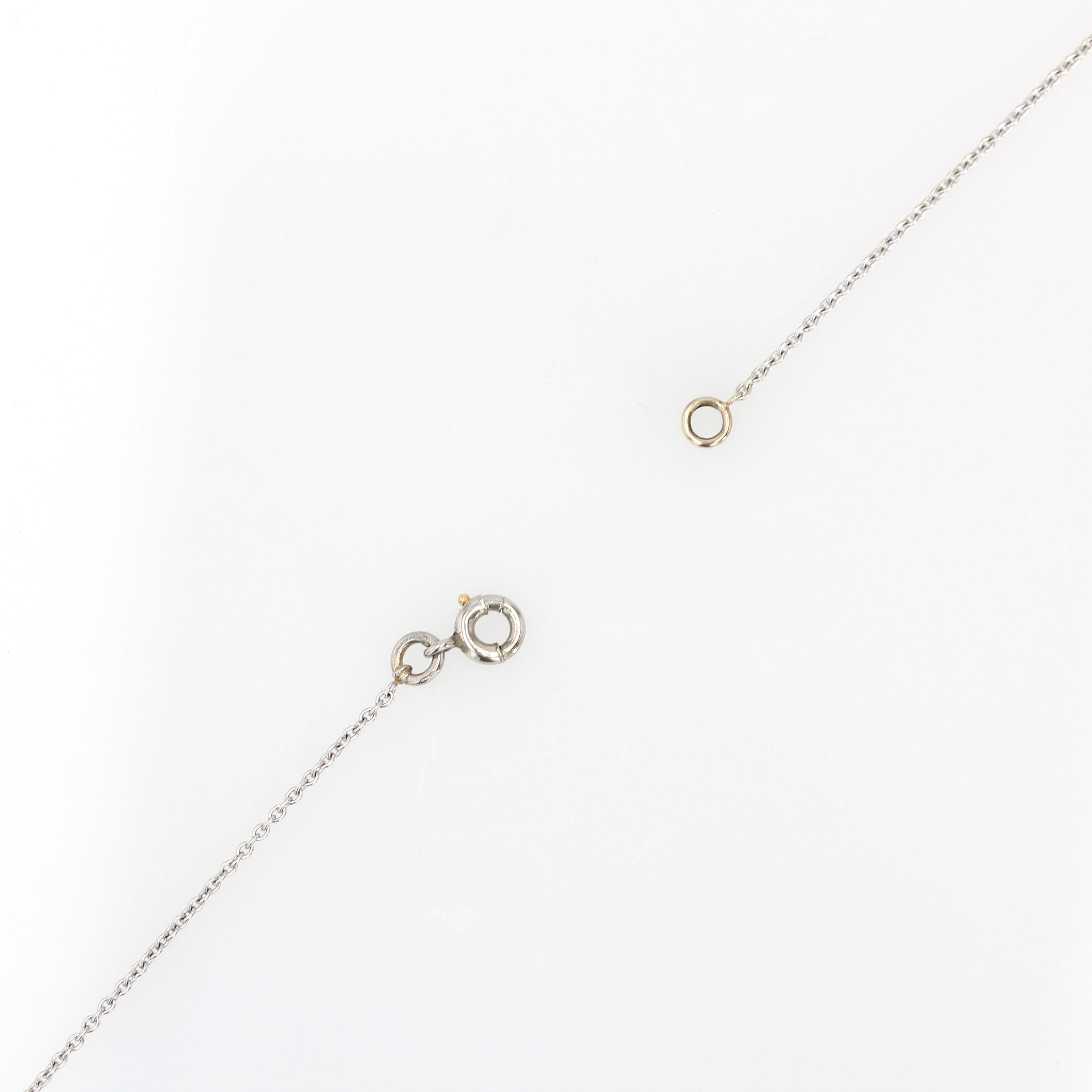 Halskette mit Anhnger aus 18 Karat Weigold mit Paraiba-Turmalinen und Diamanten im Angebot 11