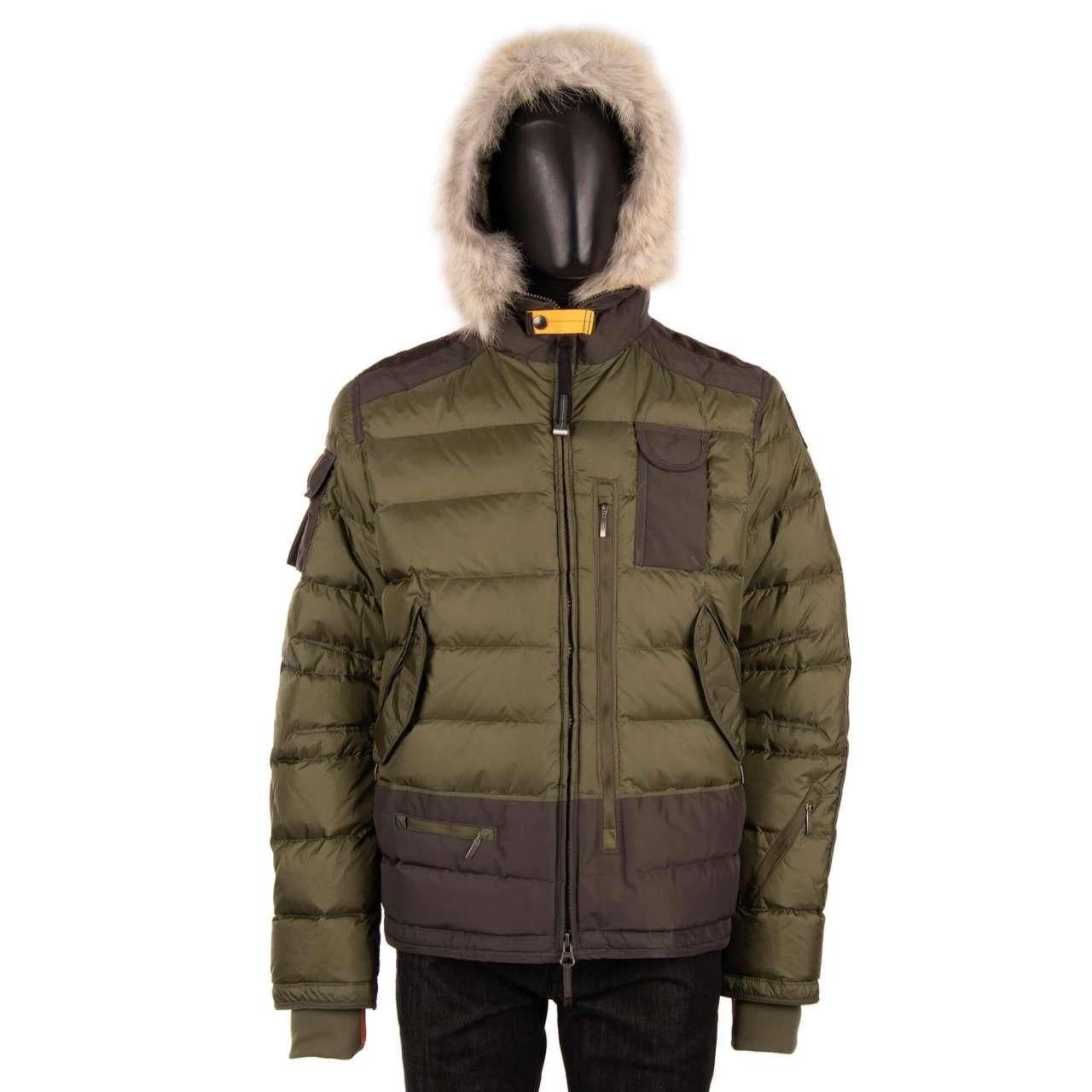 Parajumpers Ski Down Jacket SKIMASTER with Fur Hood and Pockets ...