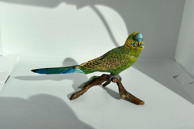 Portachiavi In Legno Nobile Con Pappagallo Parakeet Waves – Fatto A Mano, Ciondolo Unico - 5
