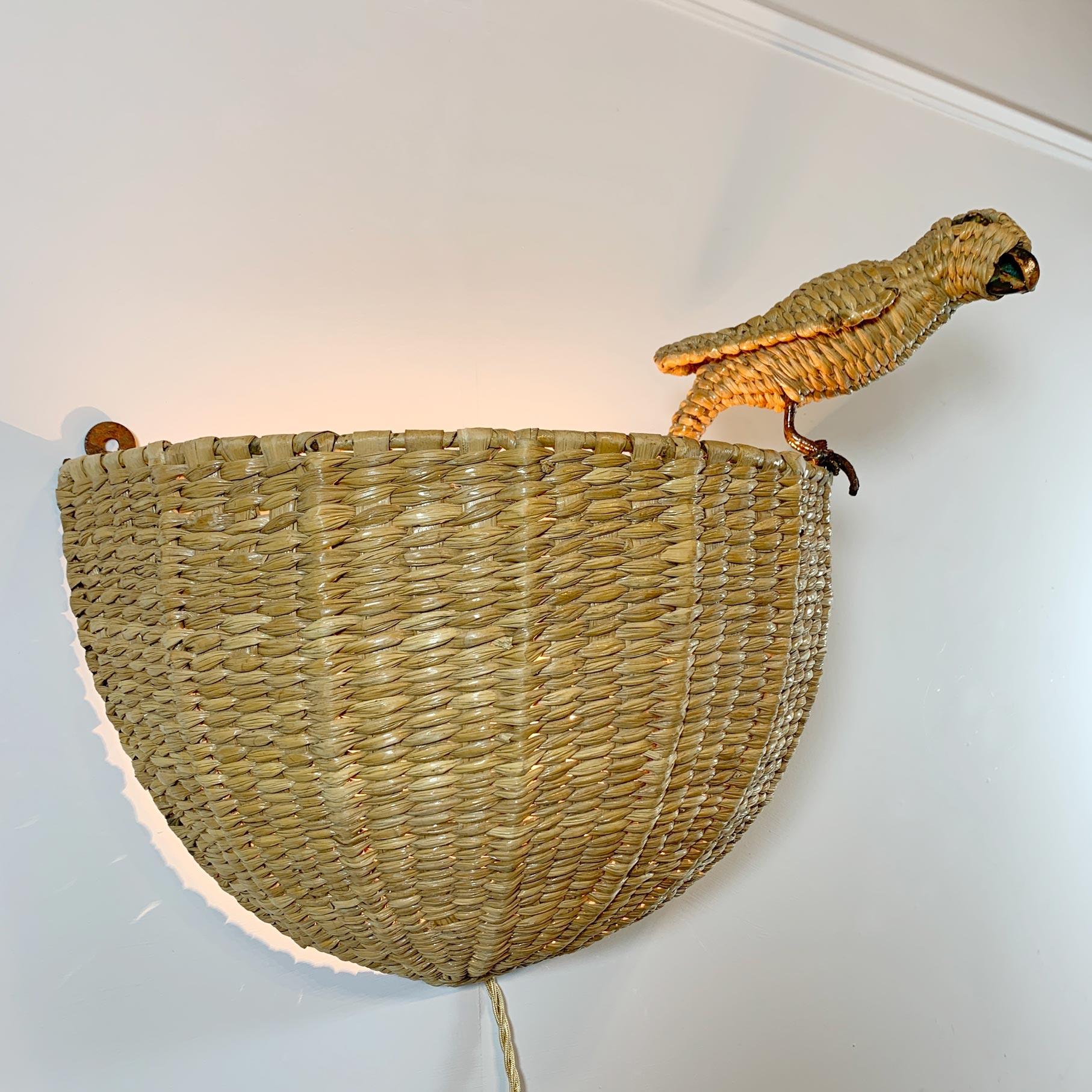 Late 20th Century Parakeet Wall Light by Mario Lopez Torres