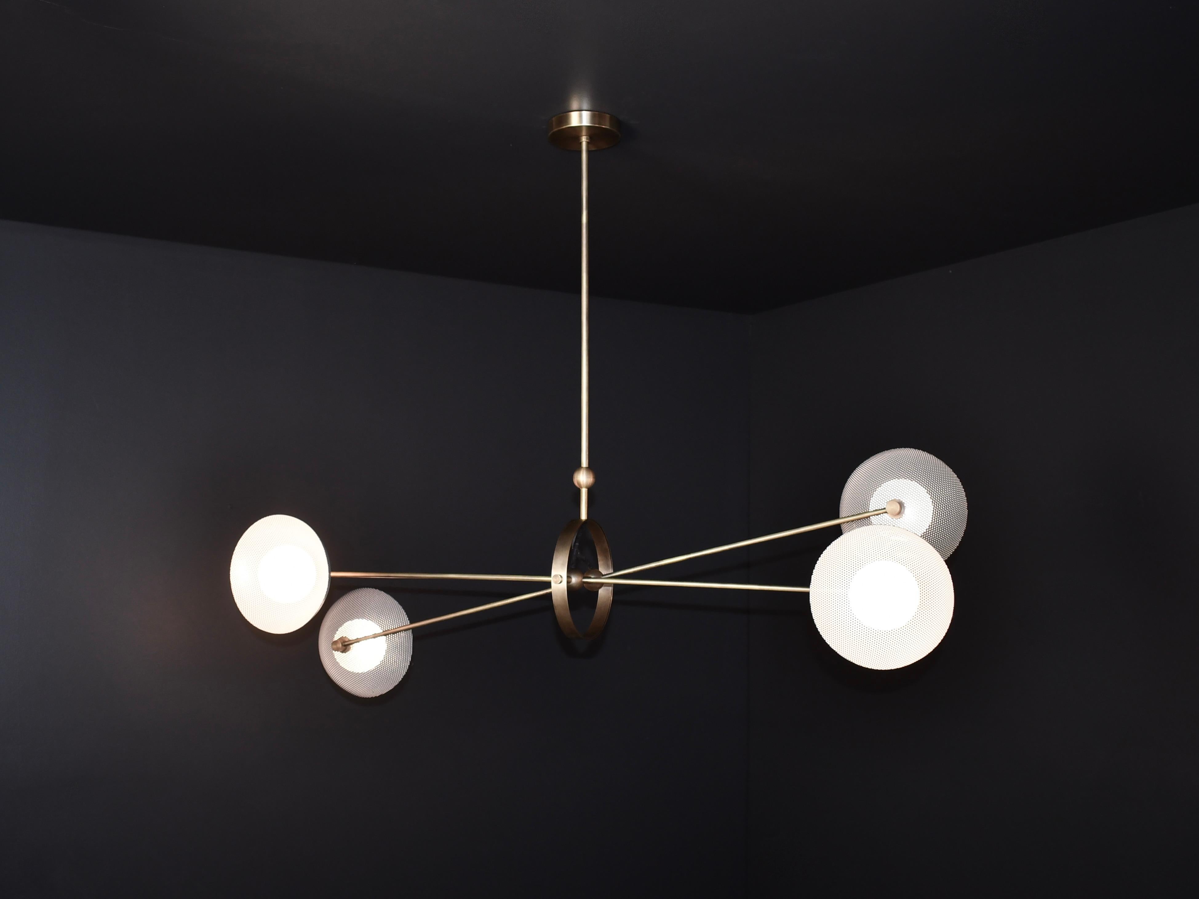 American Parallax Ceiling Fixture in Brass and Gray Enamel by Blueprint Lighting, 2020