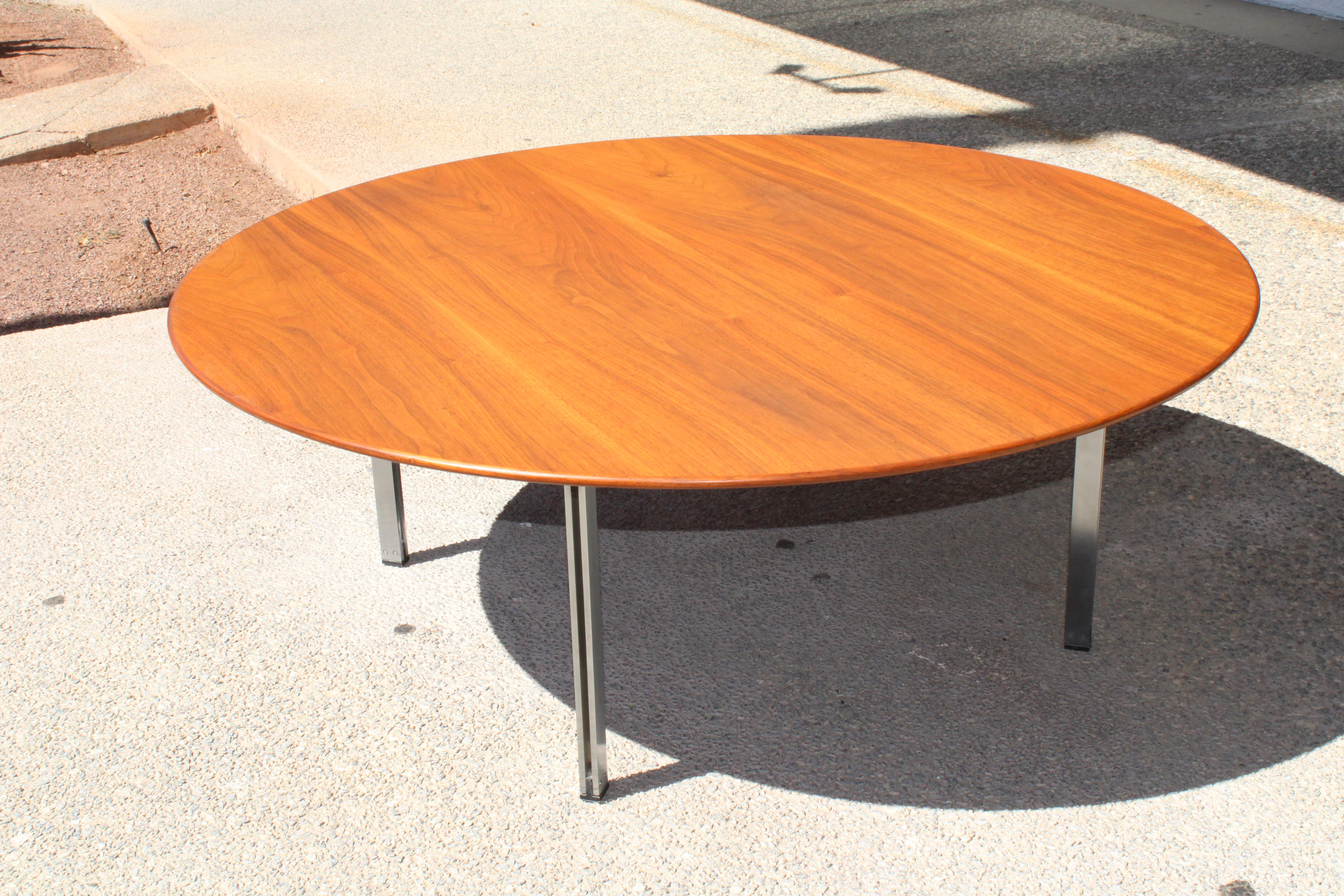 American Parallel Bar Walnut Coffee Table by Florence Knoll for Knoll For Sale