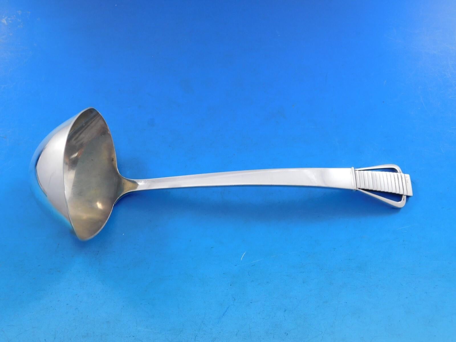 Parallele by Georg Jensen Sterlingsilber-Besteck für 12 Personen Service 64 Teile (20. Jahrhundert) im Angebot