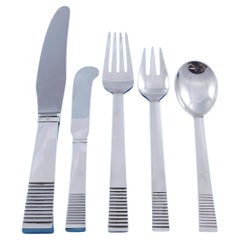 Parallel by Georg Jensen Sterling Silver Flatware Set for 12 Service 64 pieces