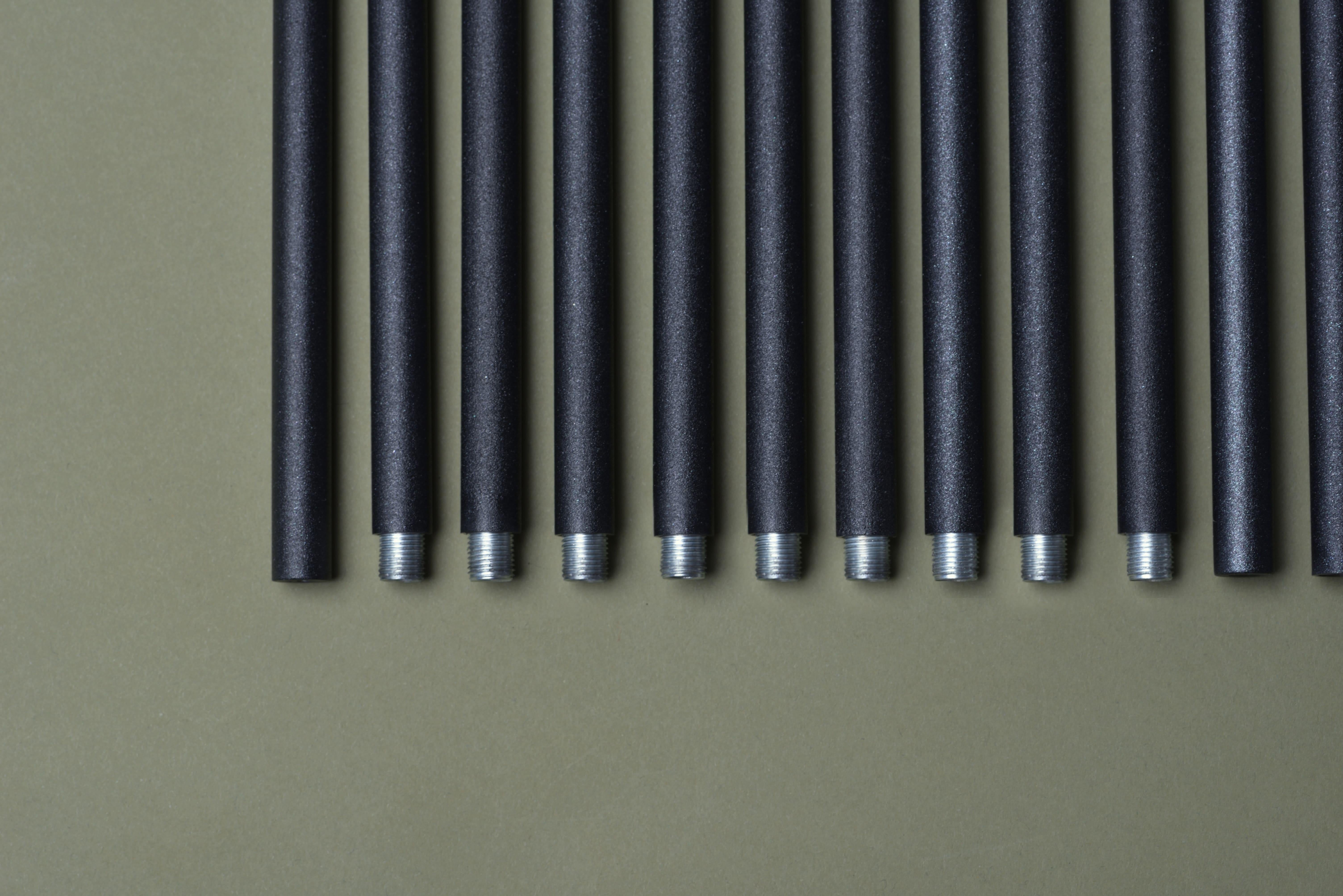 Steel PARALLEL candleholder 130сm, minimalistic Hanukkah menorah by Ivan Voitovych For Sale