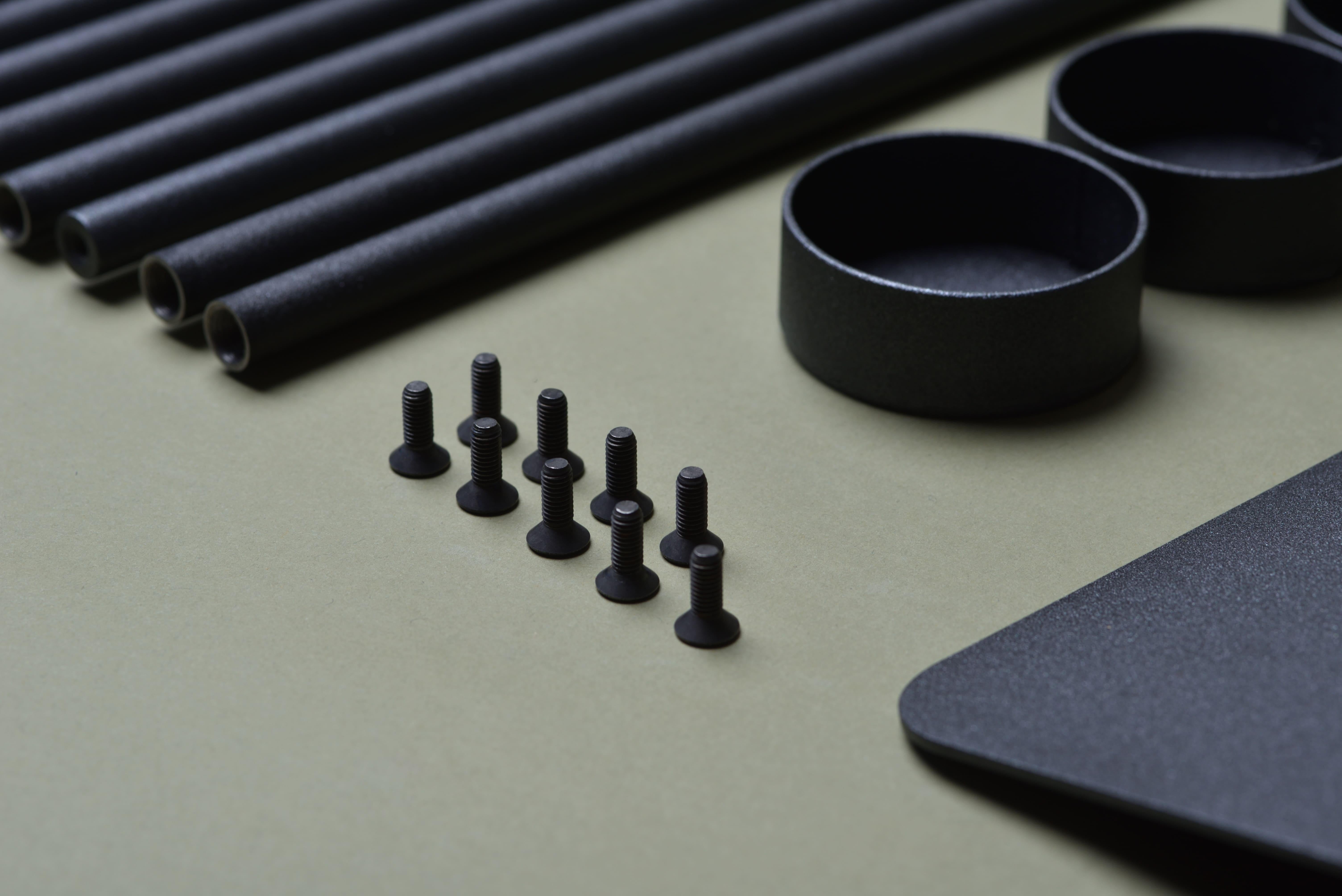 Powder-Coated PARALLEL candleholder 130сm, minimalistic Hanukkah menorah by Ivan Voitovych For Sale