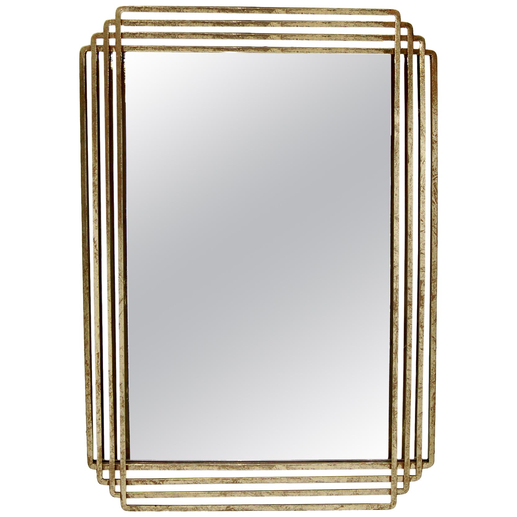Parallel Mirror in Gold Leaf by CuratedKravet