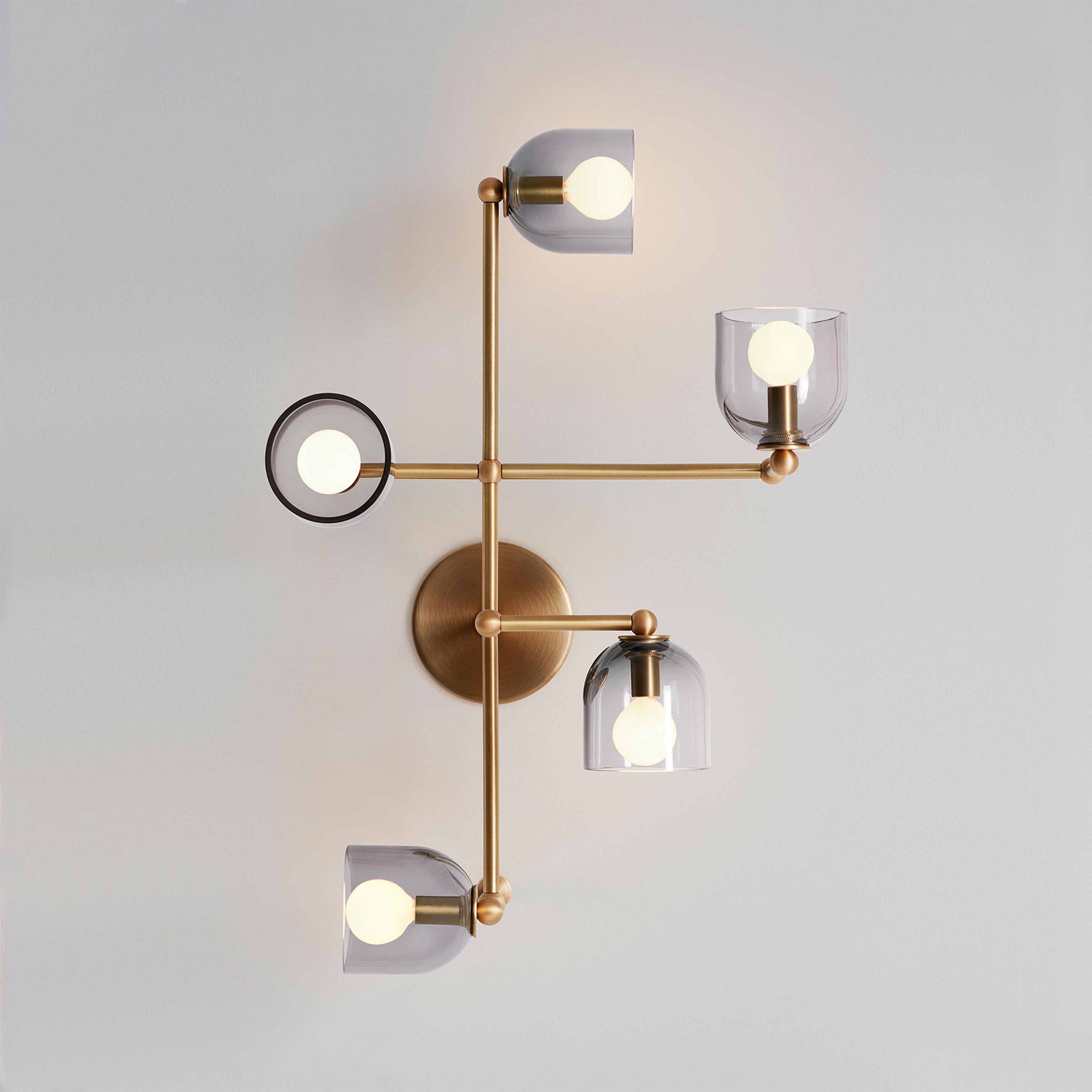 Contemporary Parallel Sconce Made to Order by Lightmaker Studio For Sale