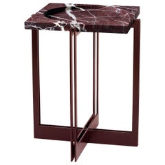 Parallel Side Table in Rosso Colorway Made to Order