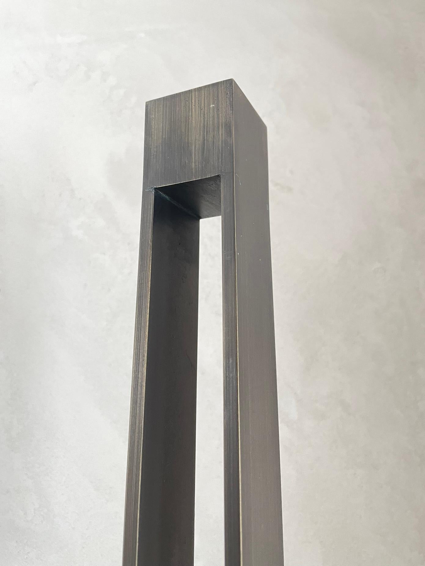 Laiton Stem Parallele Pedestal pour bougie  - 56,5