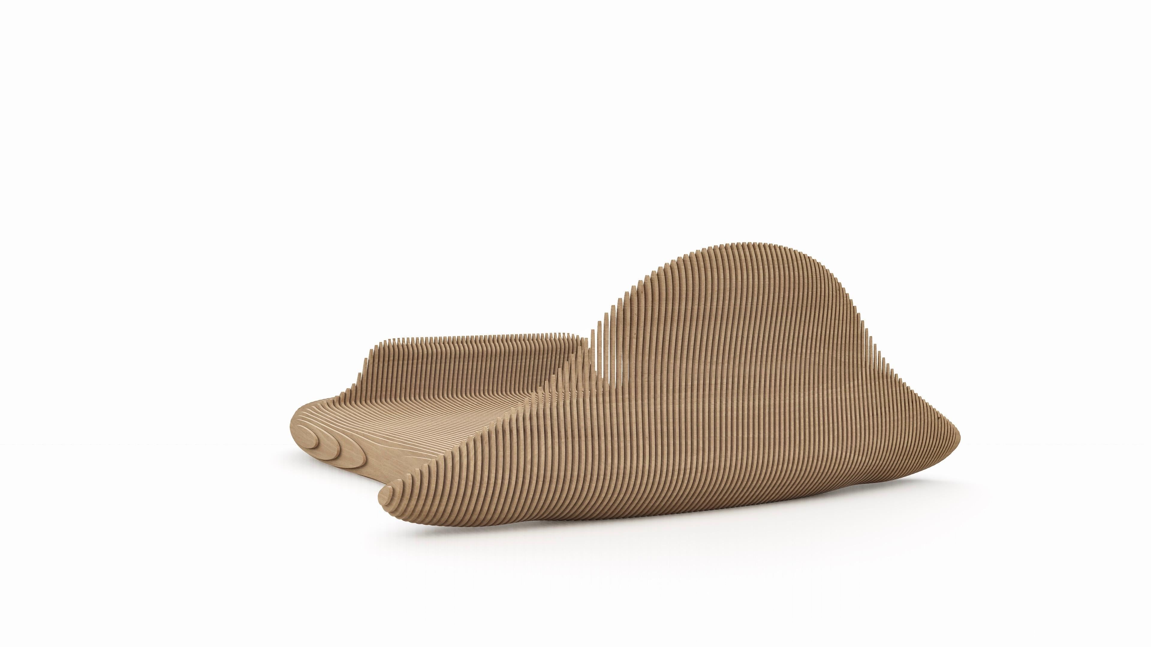 Teak Parametric Bed