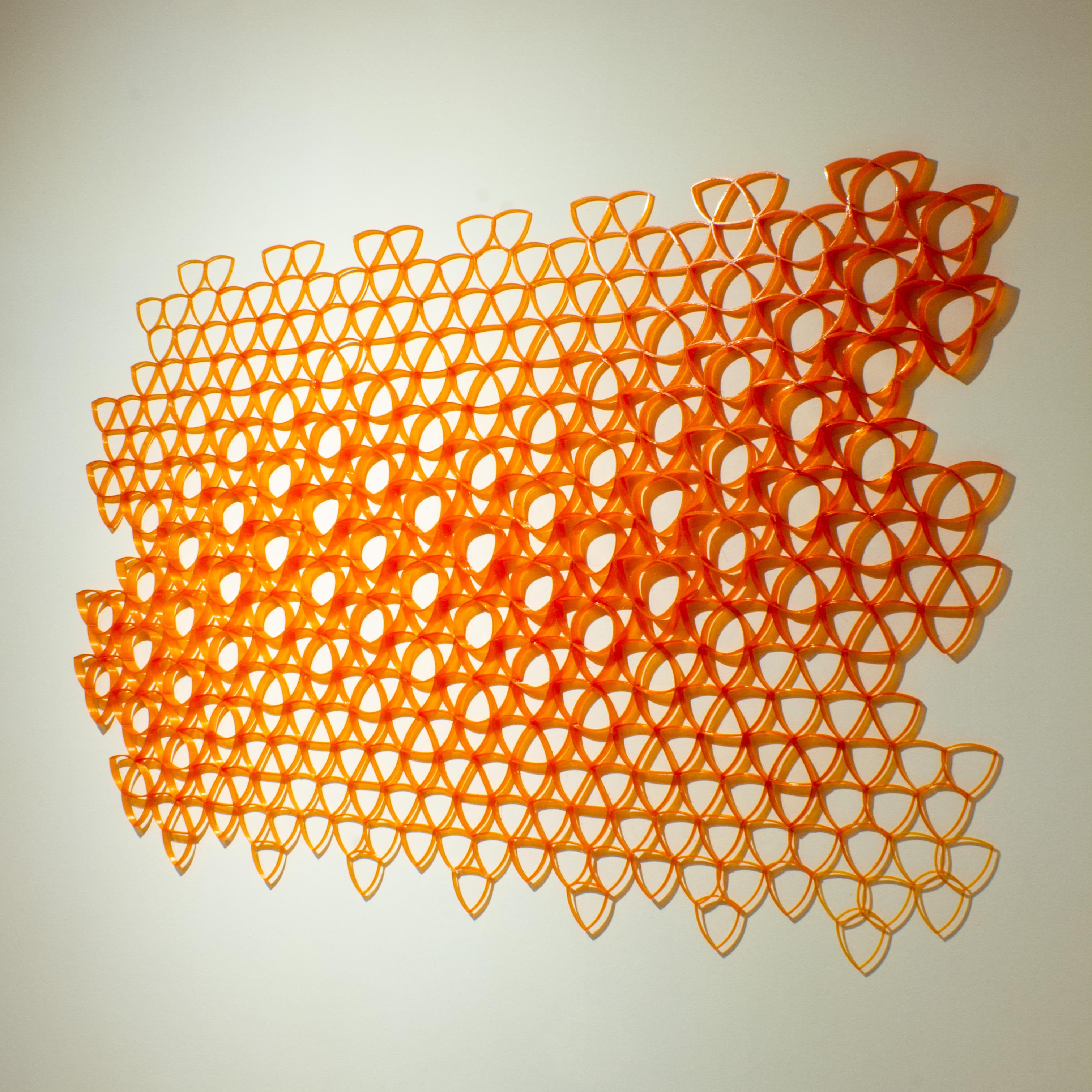 Salvadoran Parametric wall sculpture made with recycled PET bottles For Sale