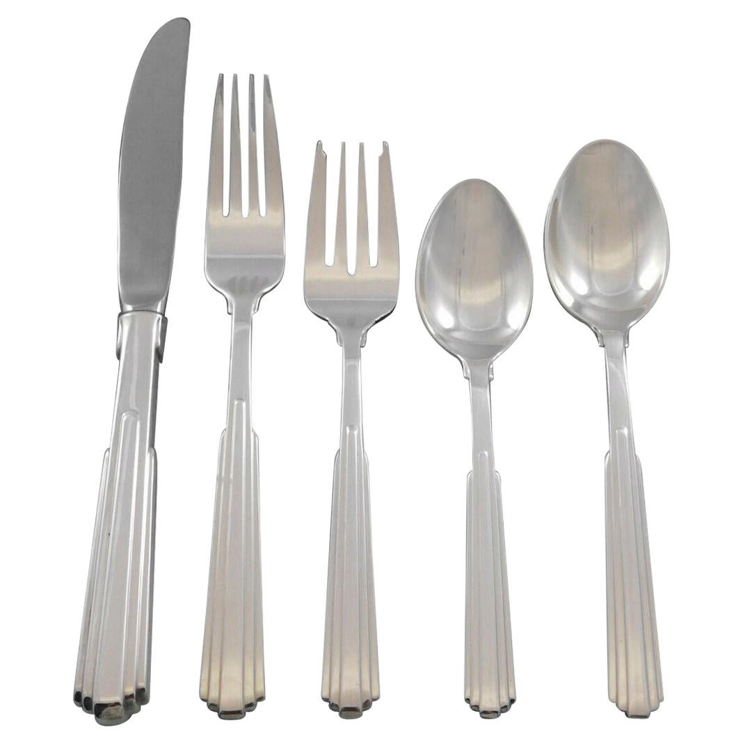 Paramount by Kirk Sterling Silver Flatware Set for 12 Service 64 Pieces Modern