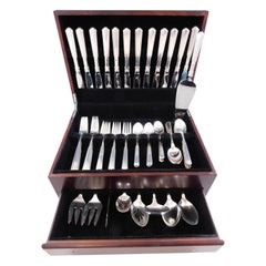 Vintage Paramount by Kirk Sterling Silver Flatware Set for 12 Service 69 Pieces Modern