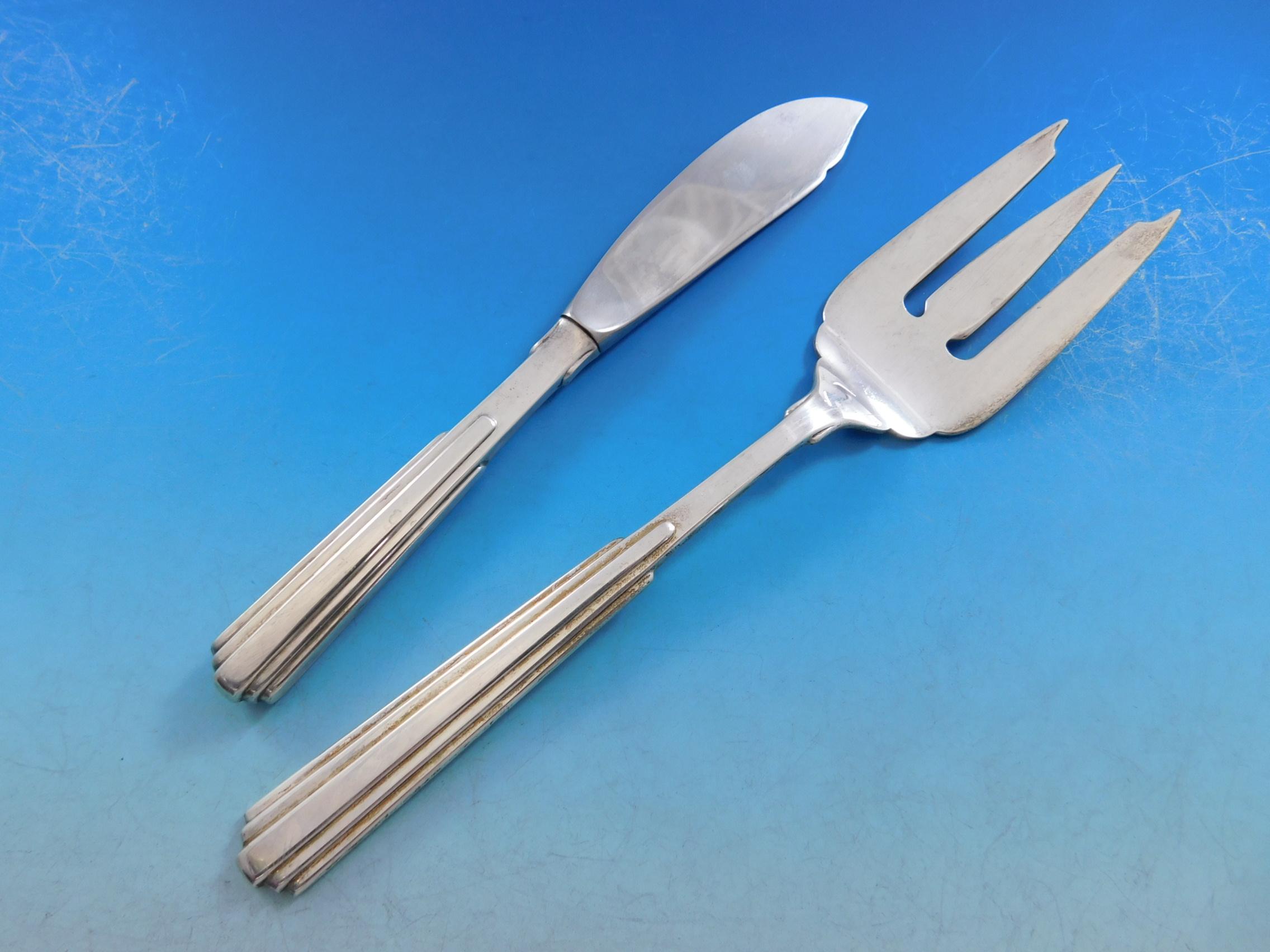 Paramount by Kirk Set di posate in argento sterling per 8 servizi 55 pezzi Moderno in vendita 2