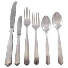 Paramount by Kirk Sterling Silver Flatware Set for 8 Service 55 Pieces Modern