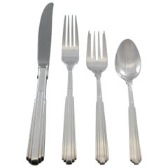 Paramount by Kirk Sterling Silver Flatware Set Service 24 Pieces Modern