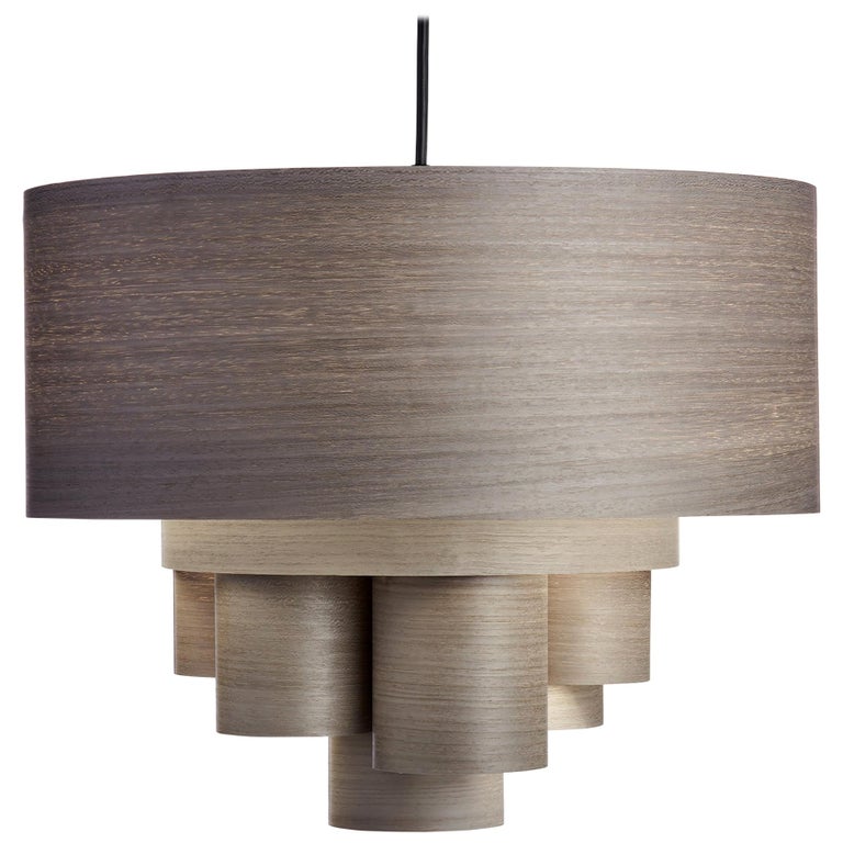 PARAMOUNT Custom Wood Drum Chandelier Pendant For Sale at ...
