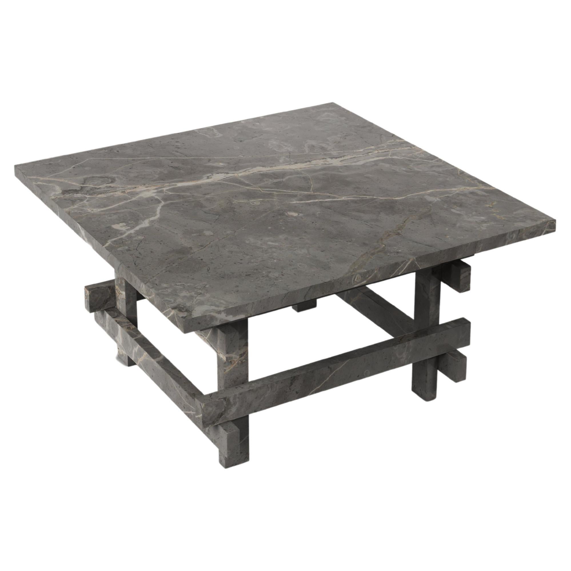 Contemporary Limited Edition Grey Marble Table, Paranoid V2 by Edizione Limitata