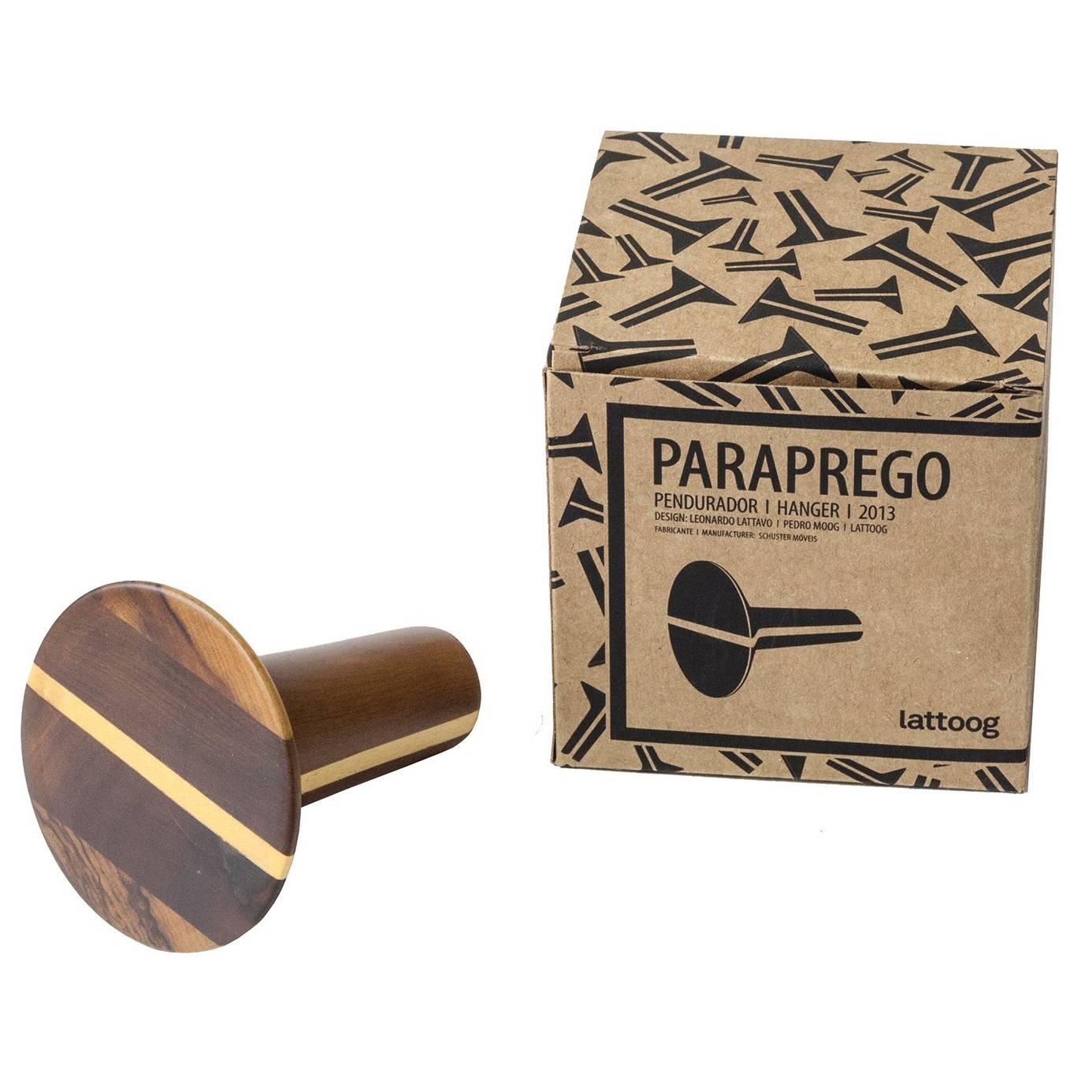 Paraprego Brazilian Contemporary Solid Turned Wood Coat Hanger by Lattoog