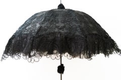 Parasol made of silk and fabric around 1920s