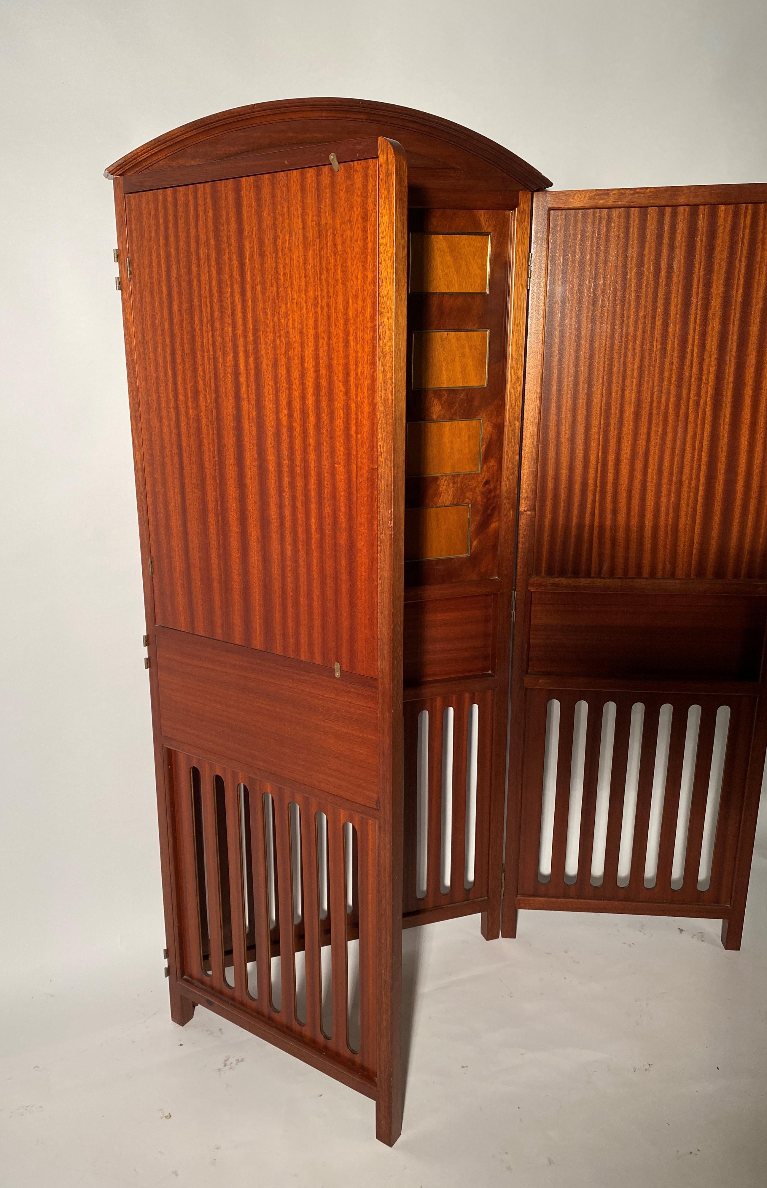 Mahogany Screen By Madeleine Castaing For Sale 1