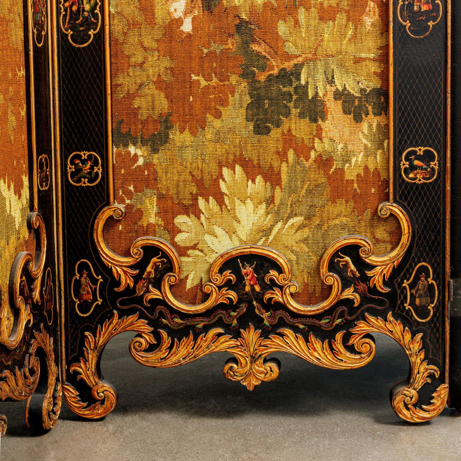 Chinoiserie-style screen. Italy, second quarter 19th century For Sale 2