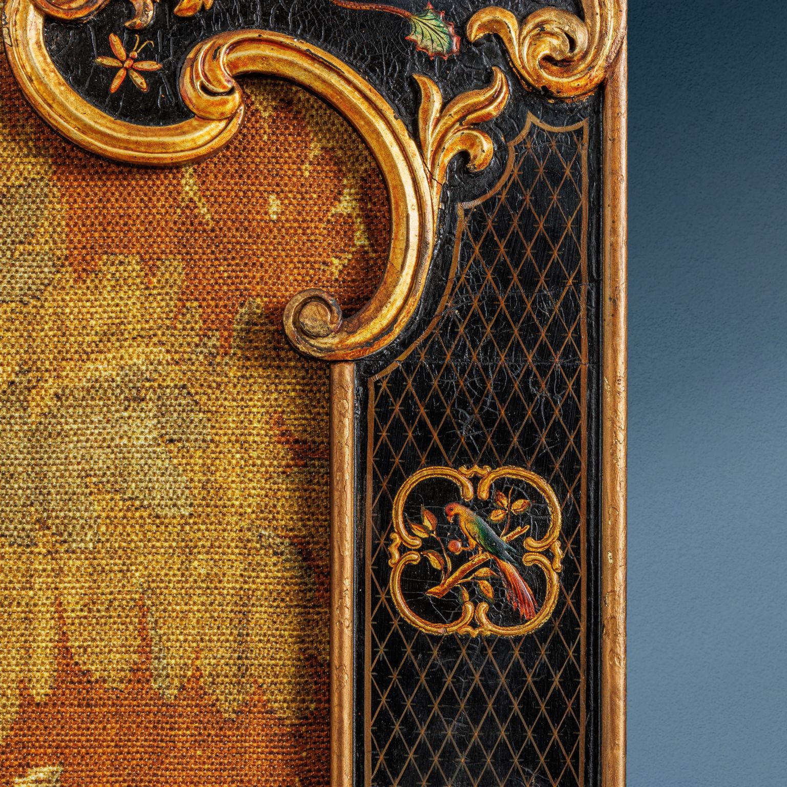 Chinoiserie-style screen. Italy, second quarter 19th century In Fair Condition For Sale In Milano, IT