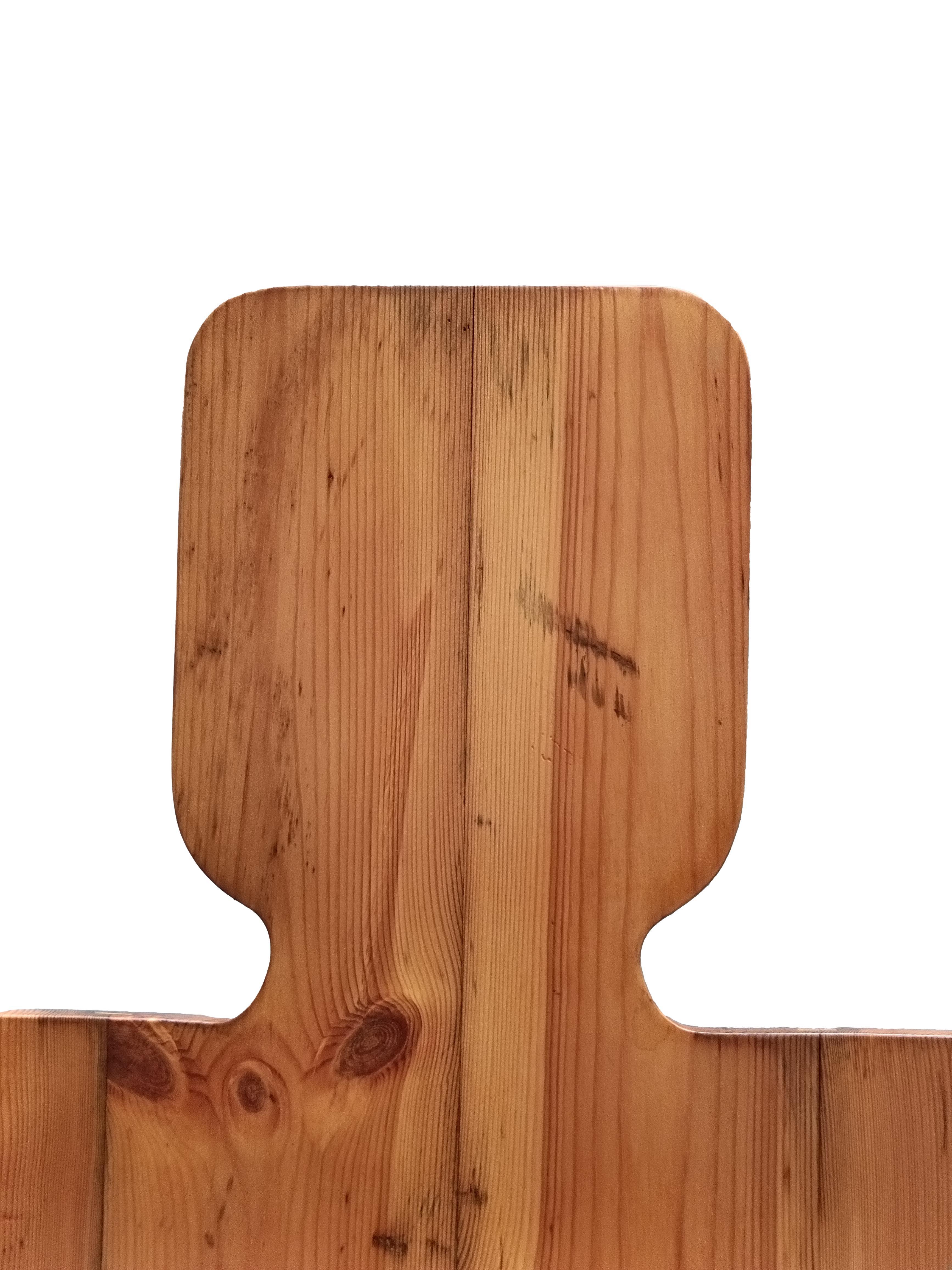 Paravento Artistico a Tre Sagome in Legno, Italia 1970s 4
