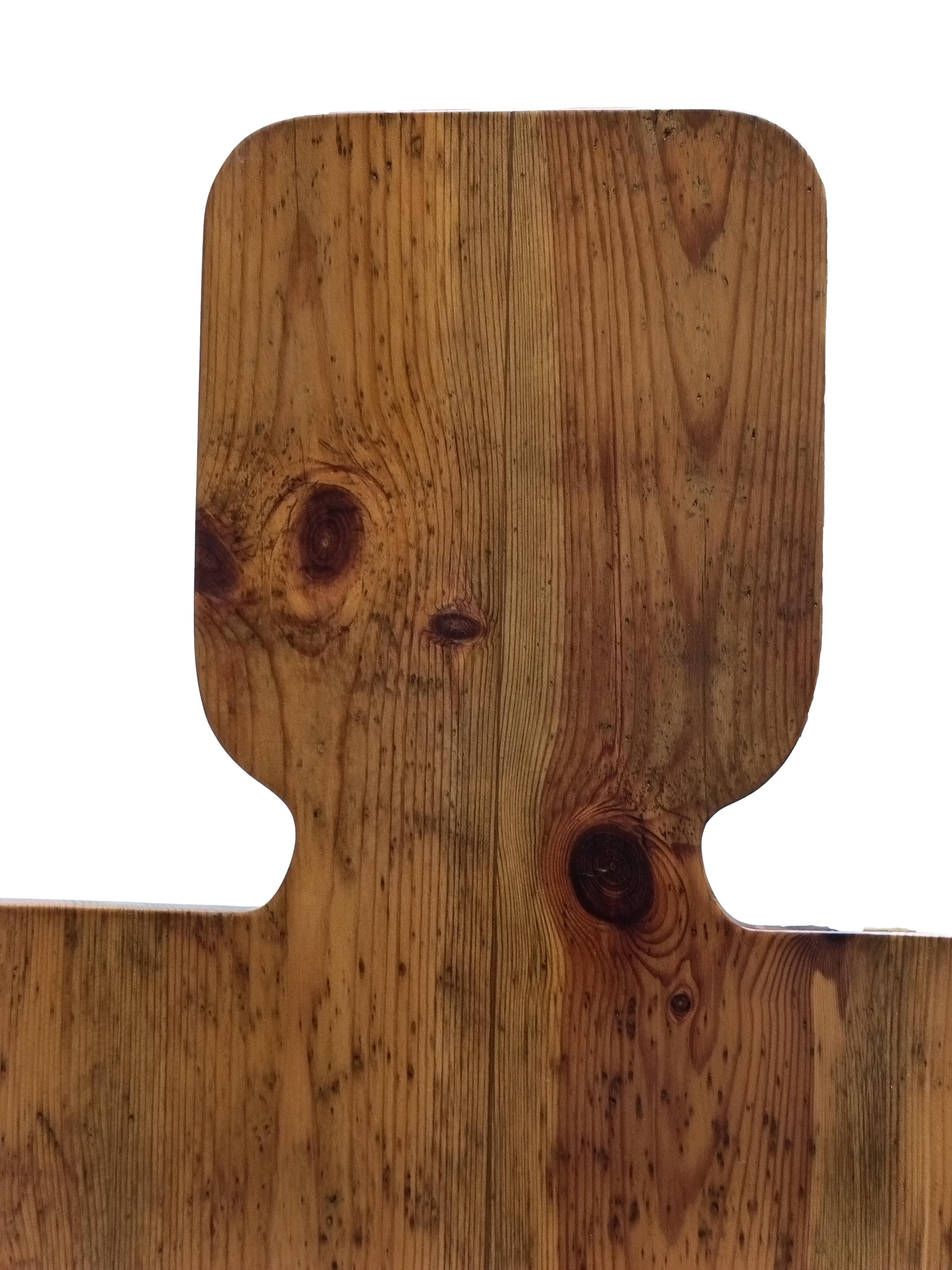Paravento Artistico a Tre Sagome in Legno, Italia 1970s 5
