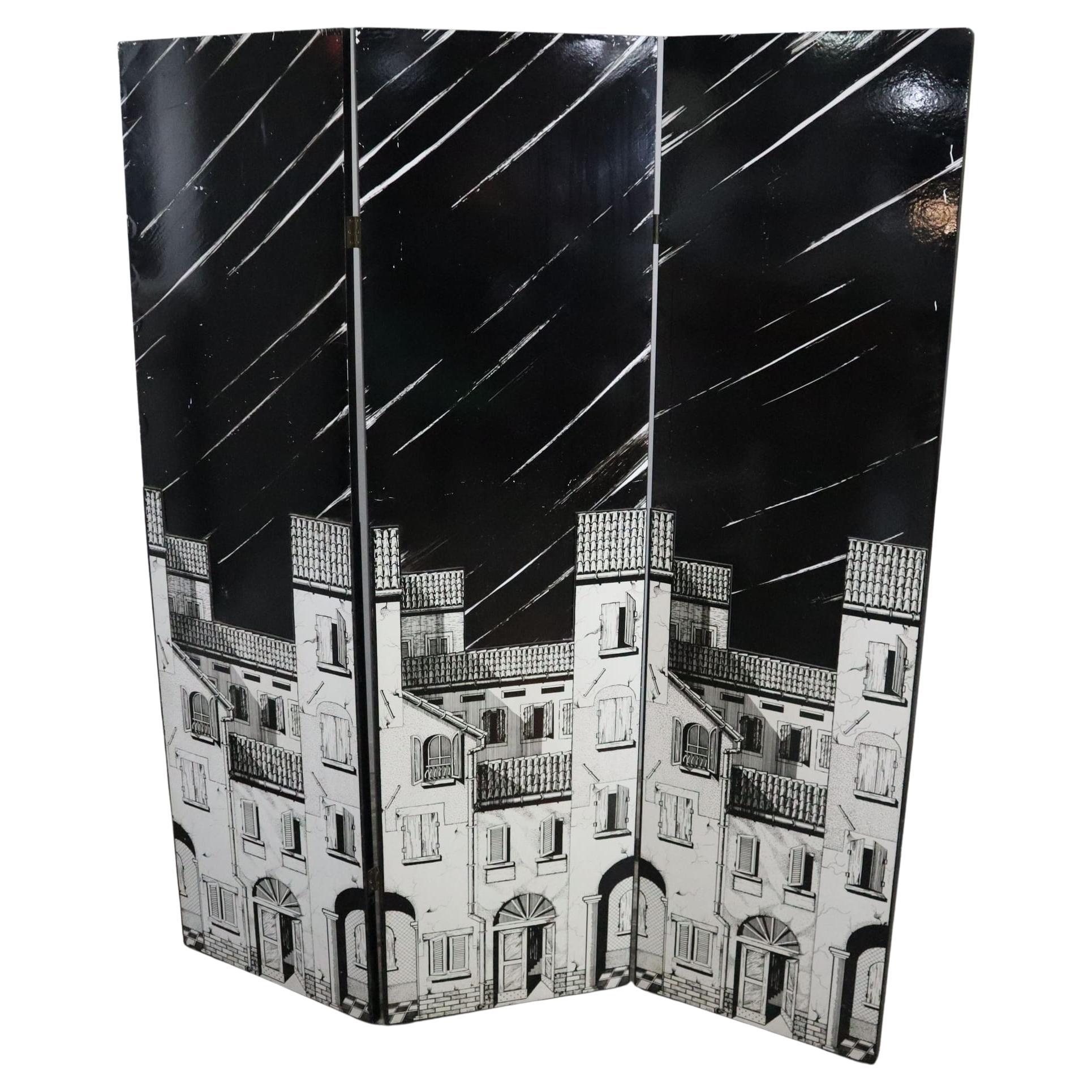 Double-sided screen by Siso, Italy, mid-century For Sale