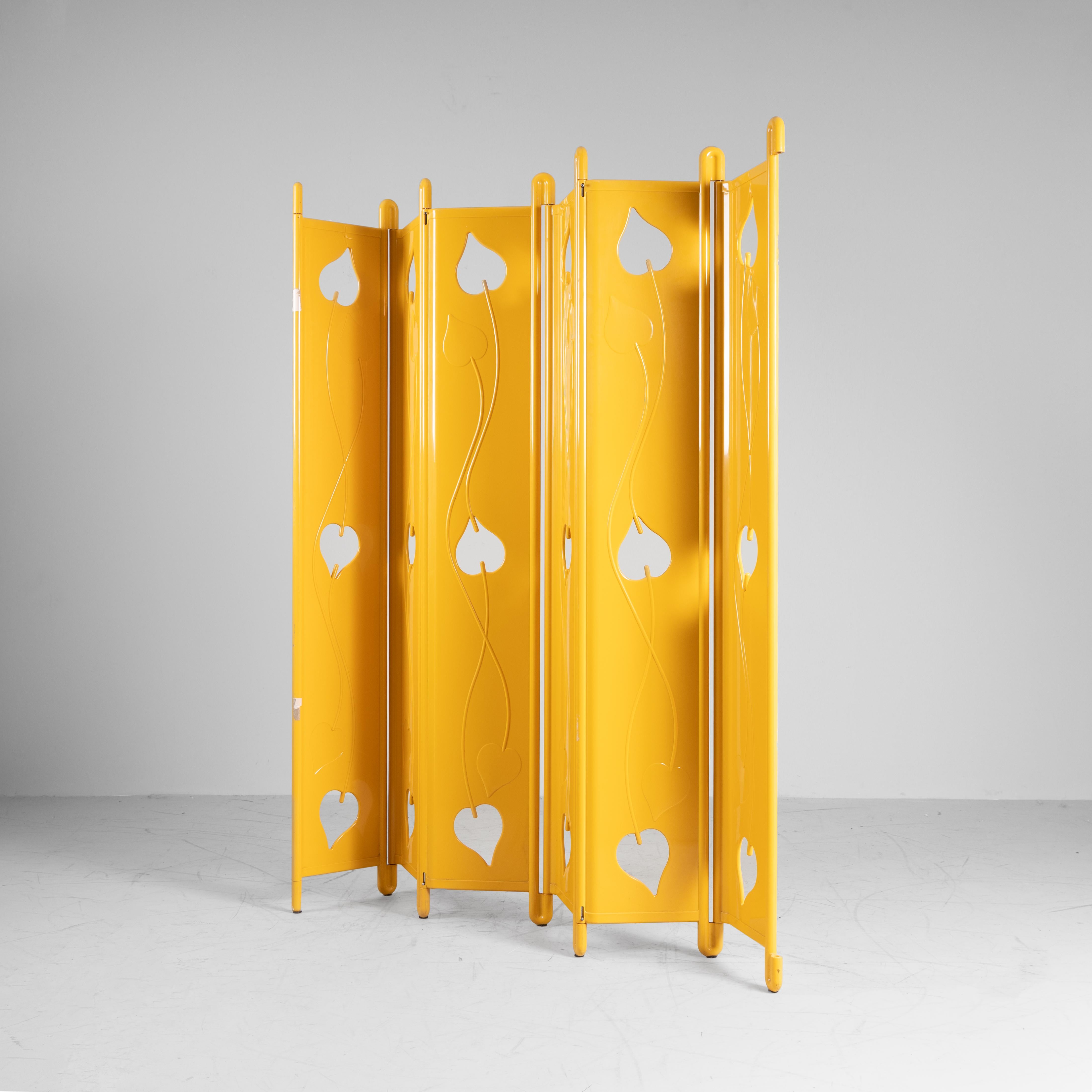 Paravento giallo, stile postmoderno, 1980 in vendita 6