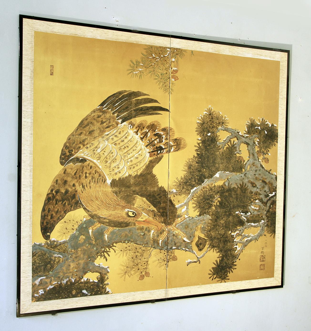 20th Century Japanese screen  two-panel For Sale