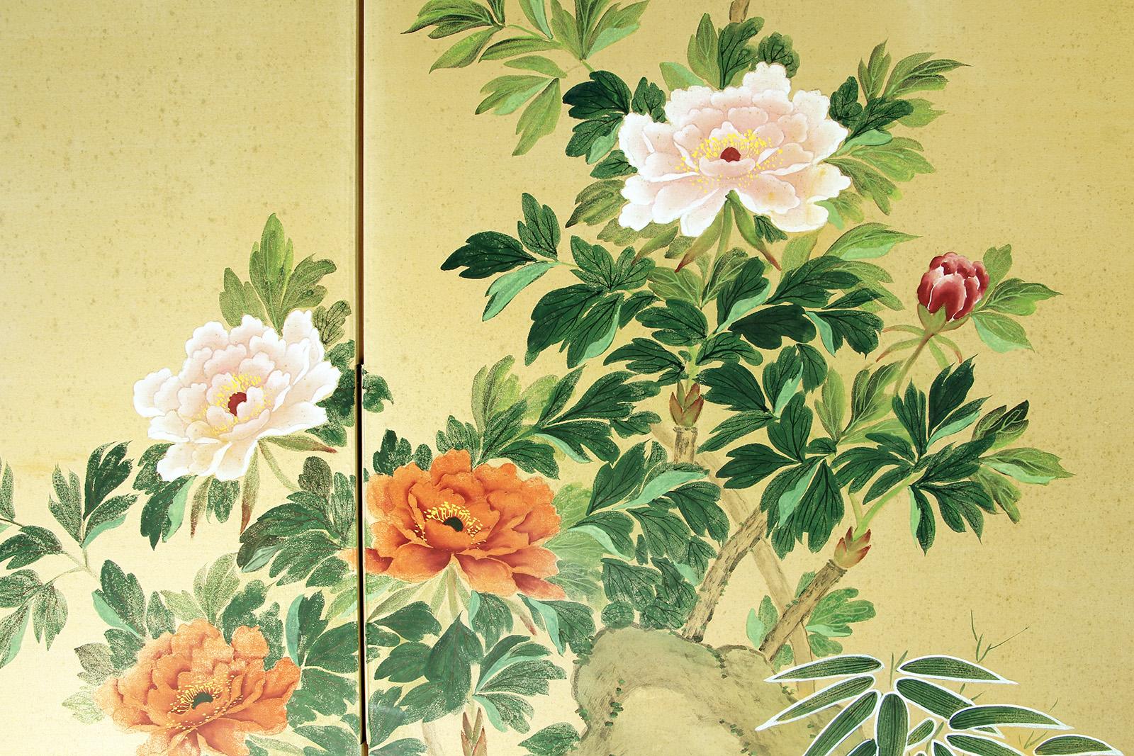 Hand-Painted Japanese screen  For Sale