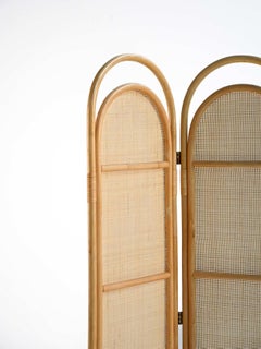 Bamboo and rattan folding screen, Scandinavia, second half of 1900s