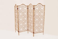 Vintage bamboo and wicker PARAVENT